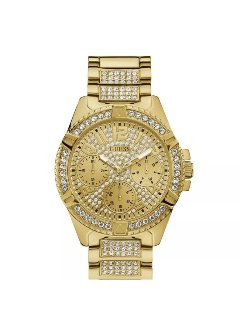 Guess Lady Frontier W1156l2 Watch Features A Luxurious Gold-Tone Stainless Steel